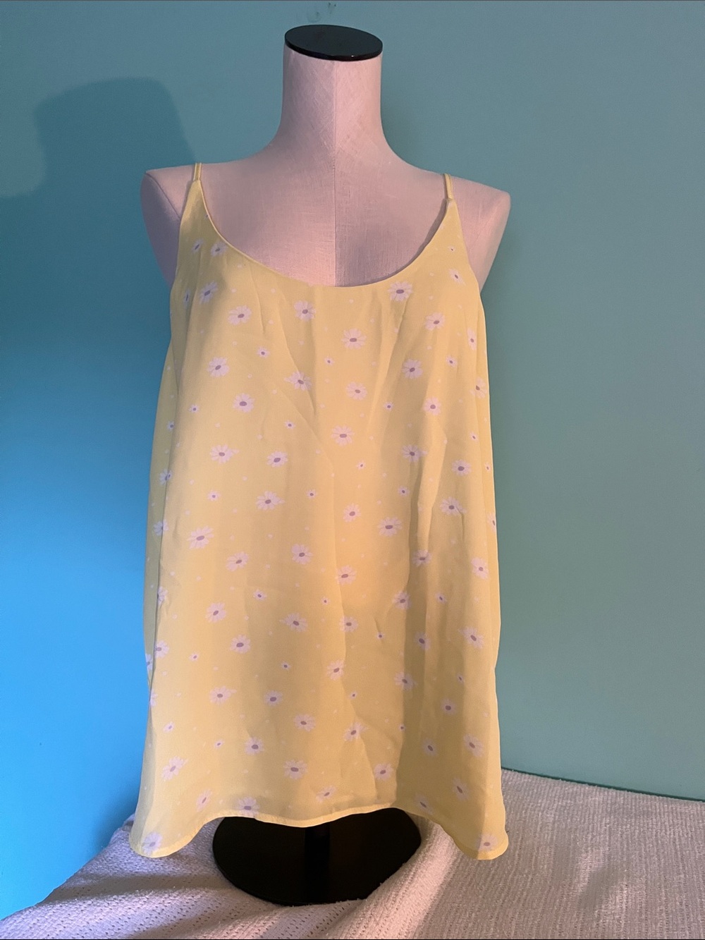 LOFT Yellow Daisy Print Spaghetti-Strap Camisole